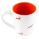Red Running Deer Decorative Handcraft Ceramic Coffee Mug